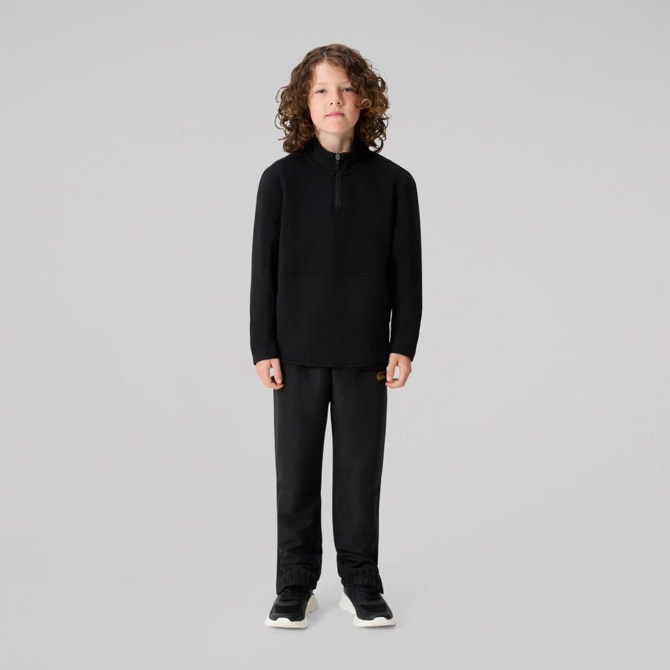 KIDS TEMPO+ QUARTER-ZIP SWEATER BLACK