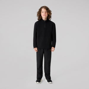 KIDS TEMPO+ QUARTER-ZIP SWEATER BLACK
