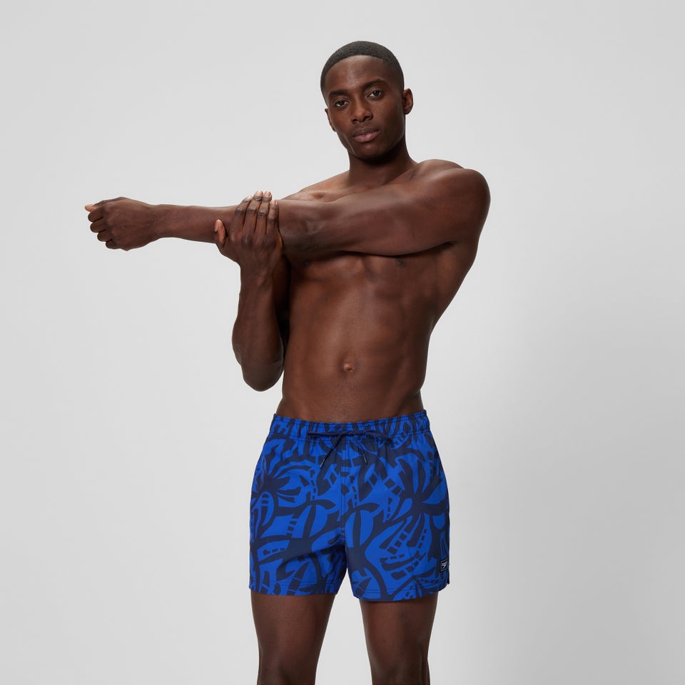 Men's Redondo Edge Printed 14" Swim Shorts Navy/Blue