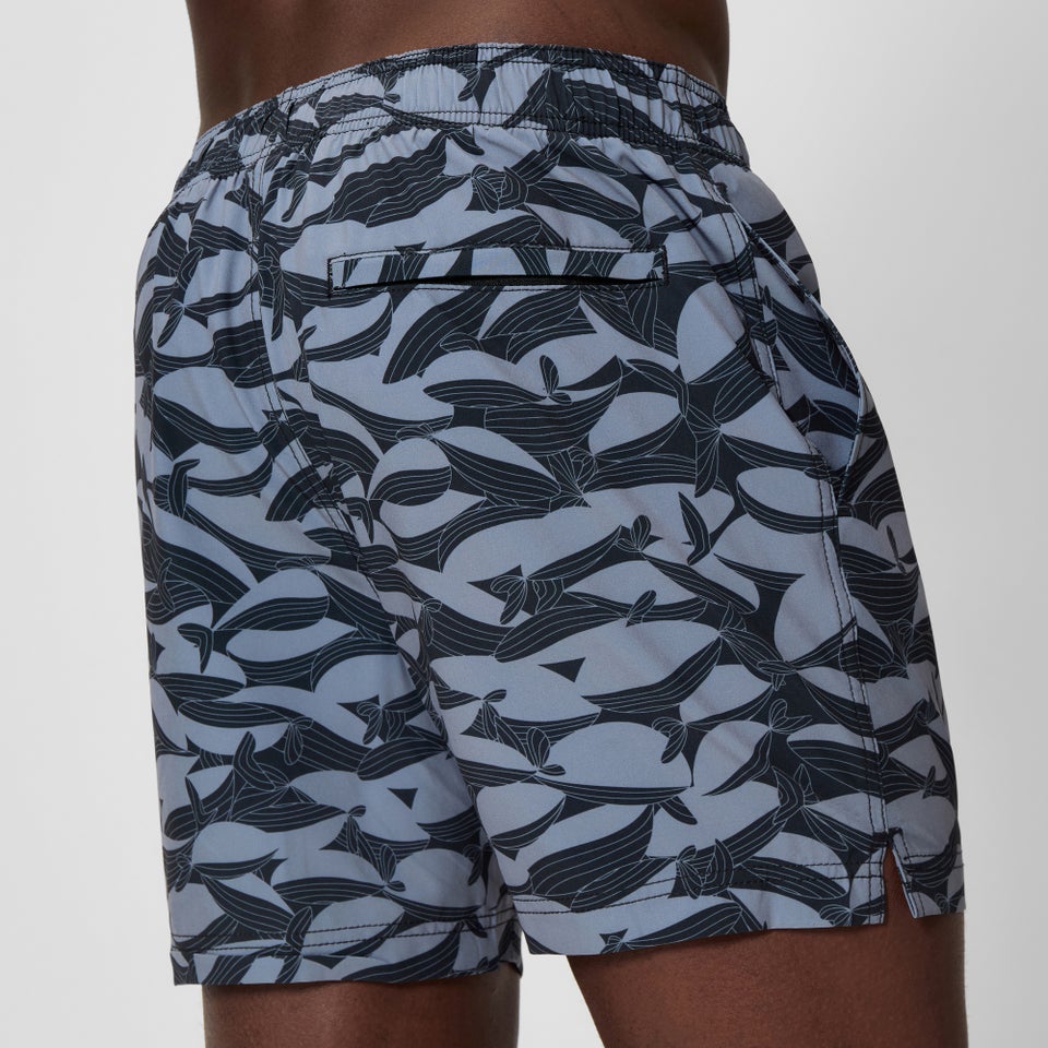 Men's Redondo Edge Printed 16" Swim Shorts Gray/Black