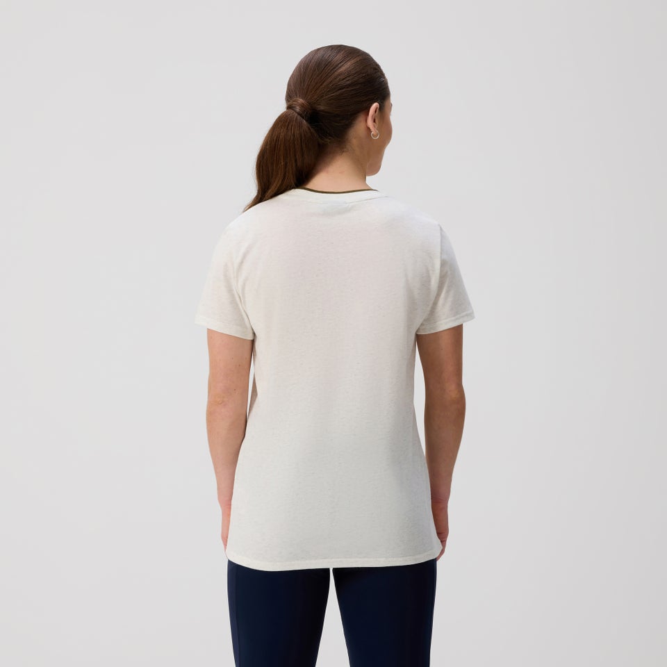Womens Ireland Cotton Tee Cream Marl