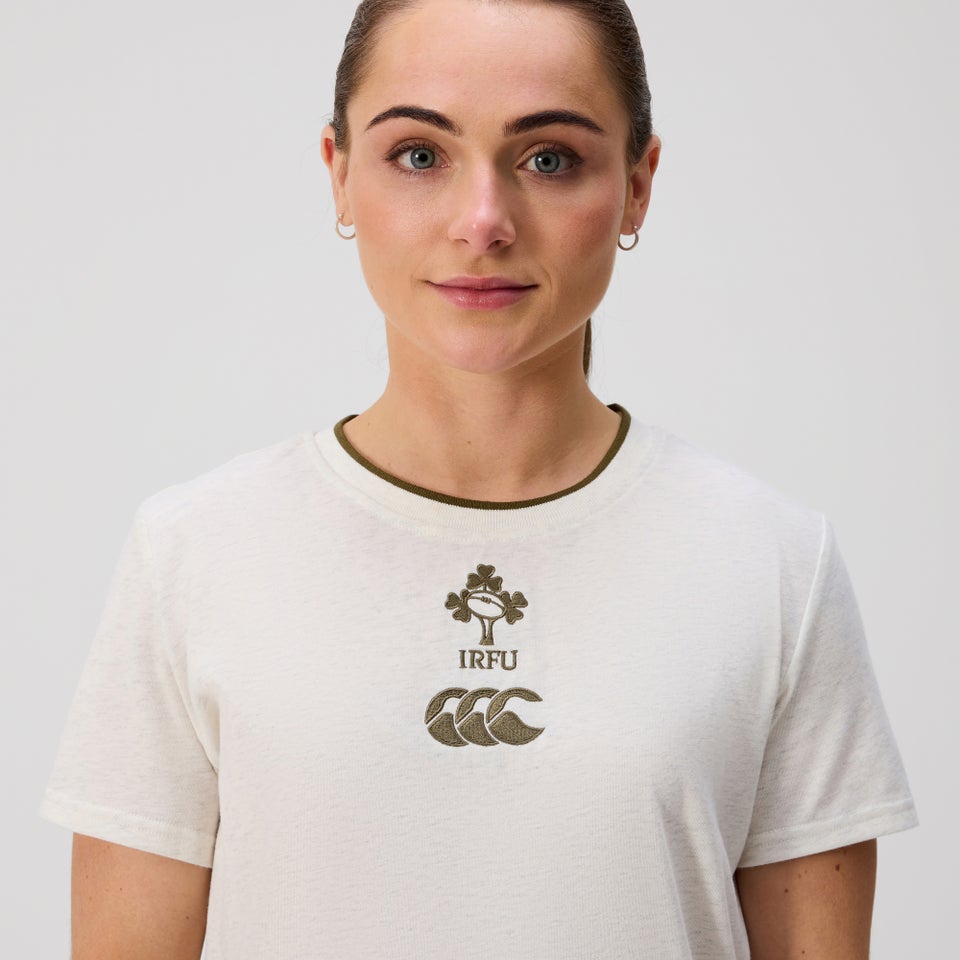 Womens Ireland Cotton Tee Cream Marl
