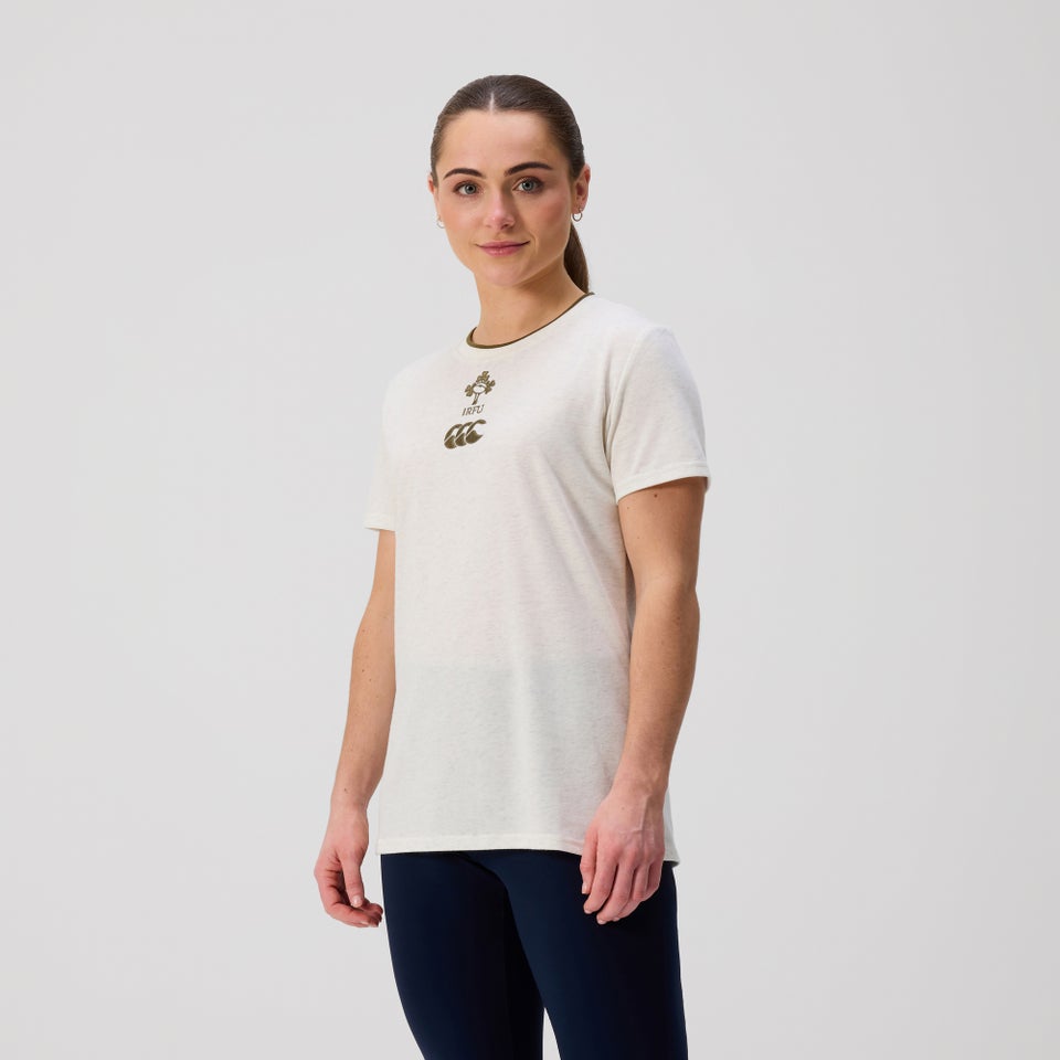 Womens Ireland Cotton Tee Cream Marl