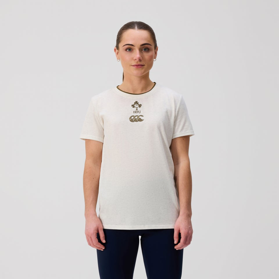 Womens Ireland Cotton Tee Cream Marl