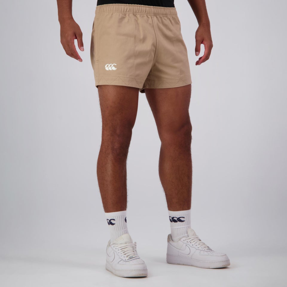 MENS RETRO ON FIELD SHORT TAUPE
