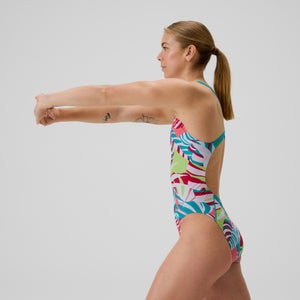 Women's Club Training Printed Leaderback One Piece Green/Yellow