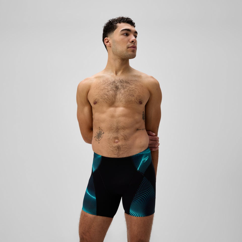 Men's Endurance+ MAX Compression Mid Jammer Black/Turquoise