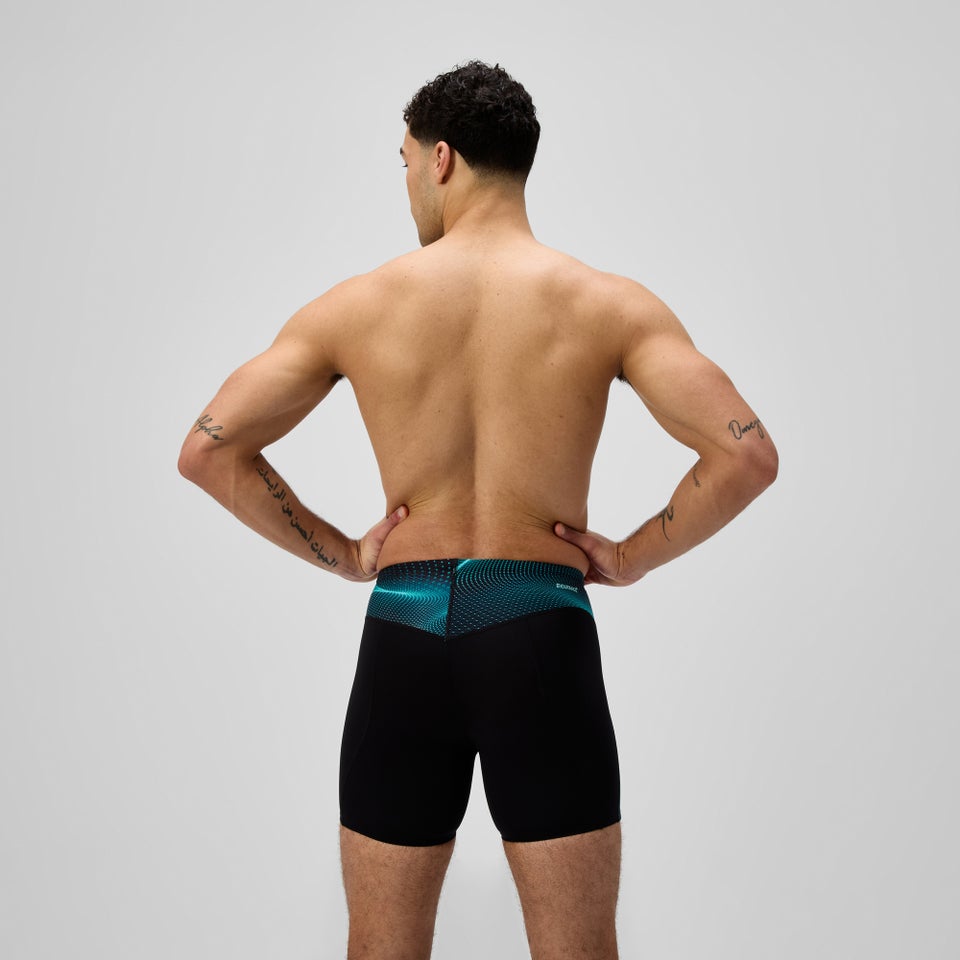 Men's Endurance+ MAX Compression Mid Jammer Black/Turquoise
