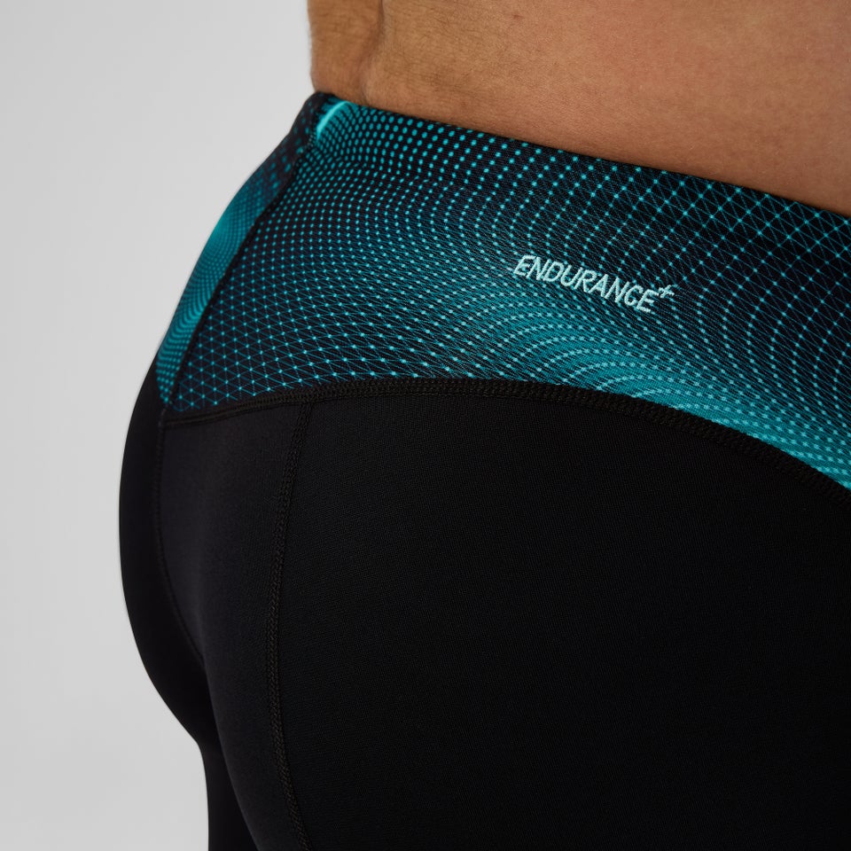 Men's Endurance+ MAX Compression Mid Jammer Black/Turquoise