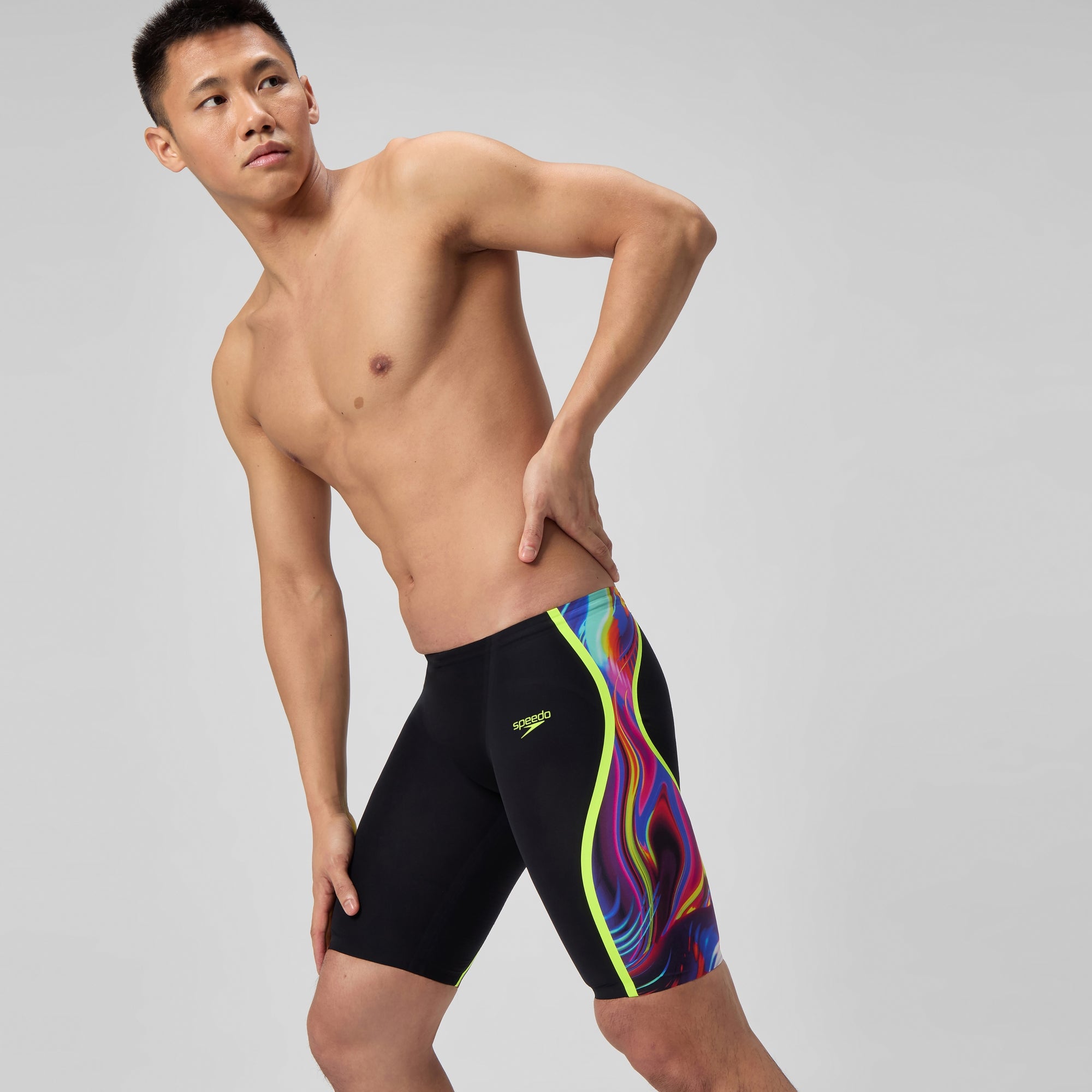 Men's Fastskin LZR Pure Intent 2.0 Jammer Black/Yellow | Speedo USA