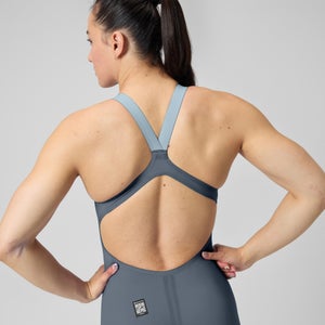 Women's Fastskin LZR Pure Valor 2.0 Openback Kneeskin Gray/Blue