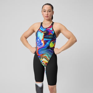 Women's Fastskin LZR Pure Valor 2.0 Openback Kneeskin Black/Red