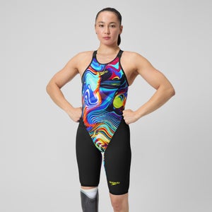 Women's Fastskin LZR Pure Valor 2.0 Openback Kneeskin Black/Red - 20