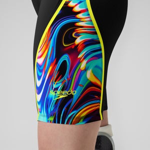 Women's Fastskin LZR Pure Intent 2.0 Openback Kneeskin Black/Yellow