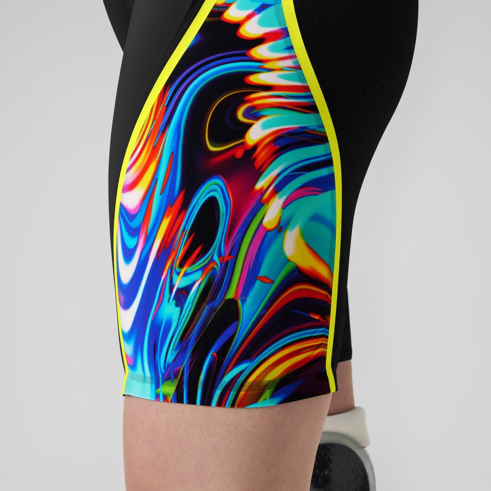 Women's Fastskin LZR Pure Intent 2.0 Openback Kneeskin Black/Yellow