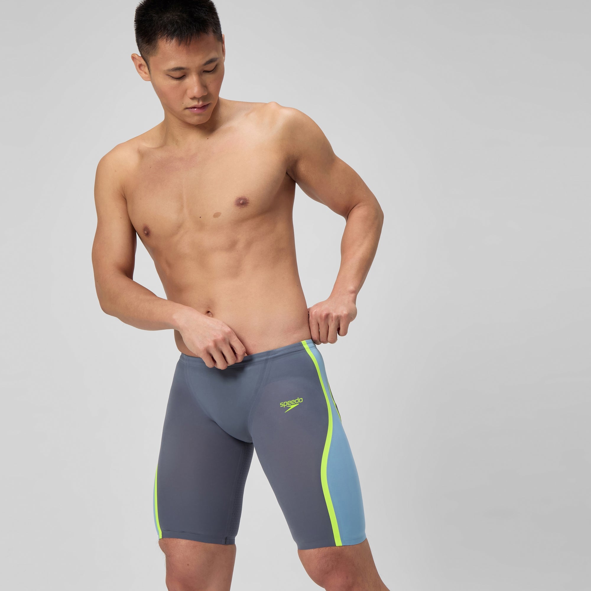 Men's Fastskin LZR Pure Intent 2.0 Jammer Gray/Blue | Speedo USA
