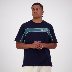 MENS HERITAGE PANELLED T-SHIRT NAVY
