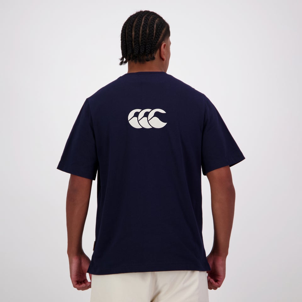 MENS HERITAGE PANELLED T-SHIRT NAVY
