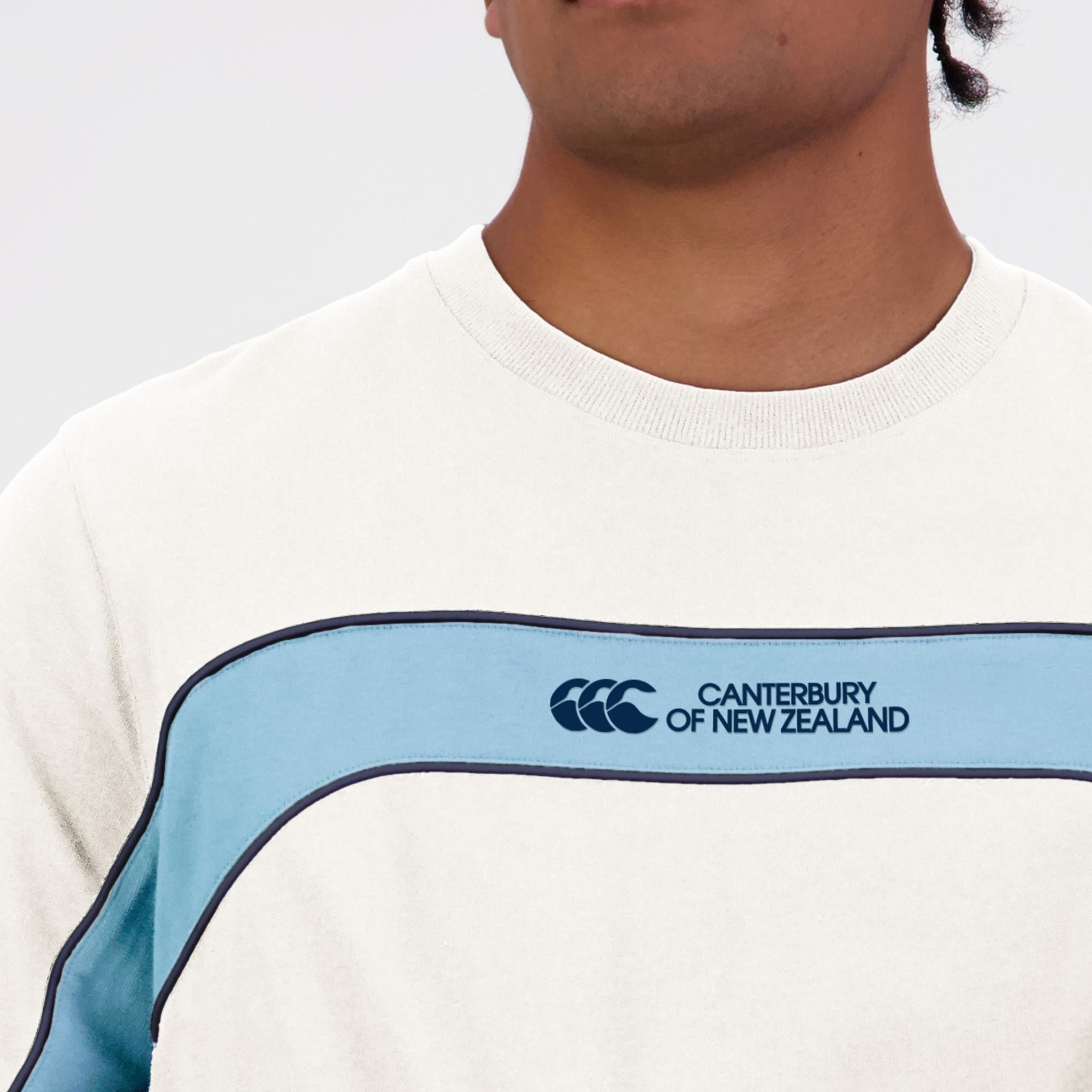 MENS HERITAGE PANELLED T-SHIRT WHITE | Canterbury of New Zealand