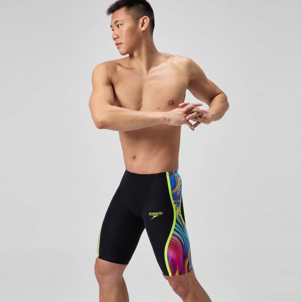 Cuissard de natation taille haute noir/jaune pour hommes Fastskin LZR Pure Intent 2.0