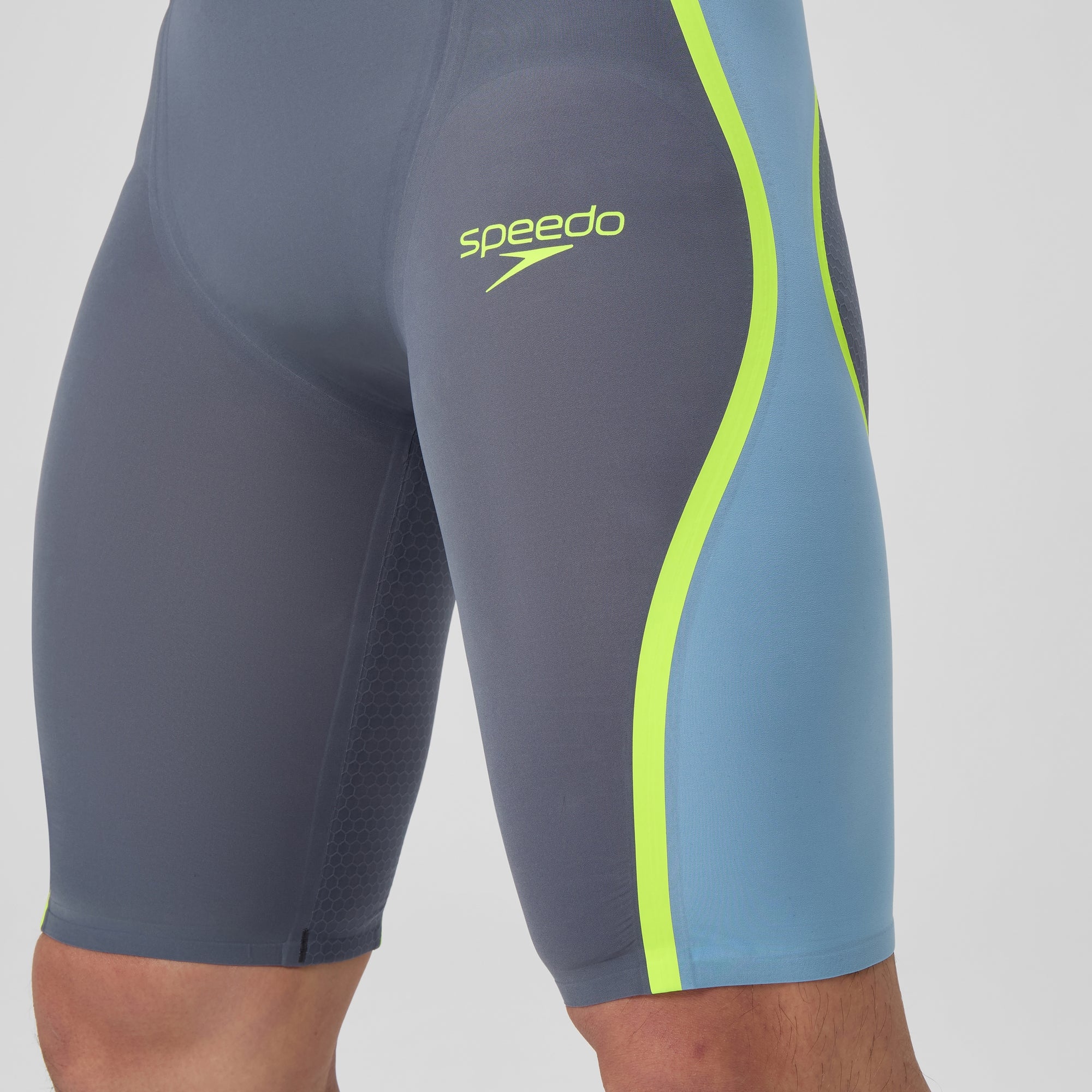 ひ*で様 speedo Pure Intent High Waist Men's Fastskin LZR Pure Intent 2.0 High Waist Jammer Gray/Blue
