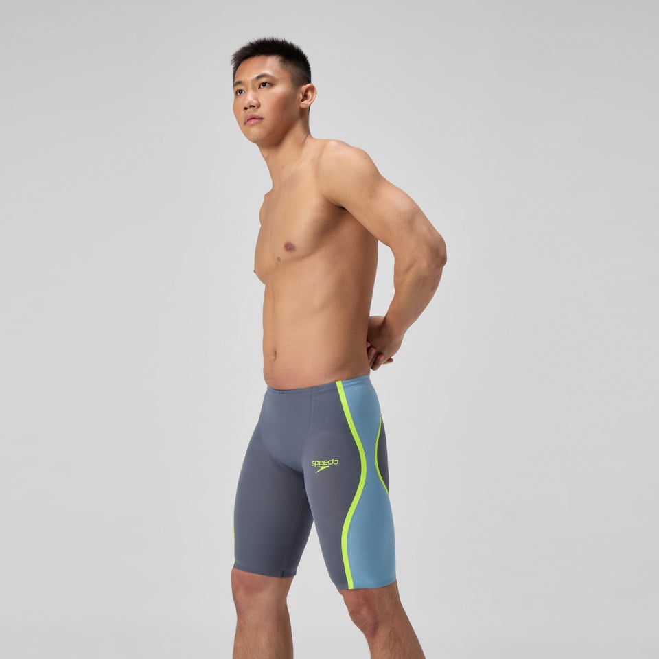 Cuissard de natation taille haute gris/bleu pour hommes Fastskin LZR Pure Intent 2.0