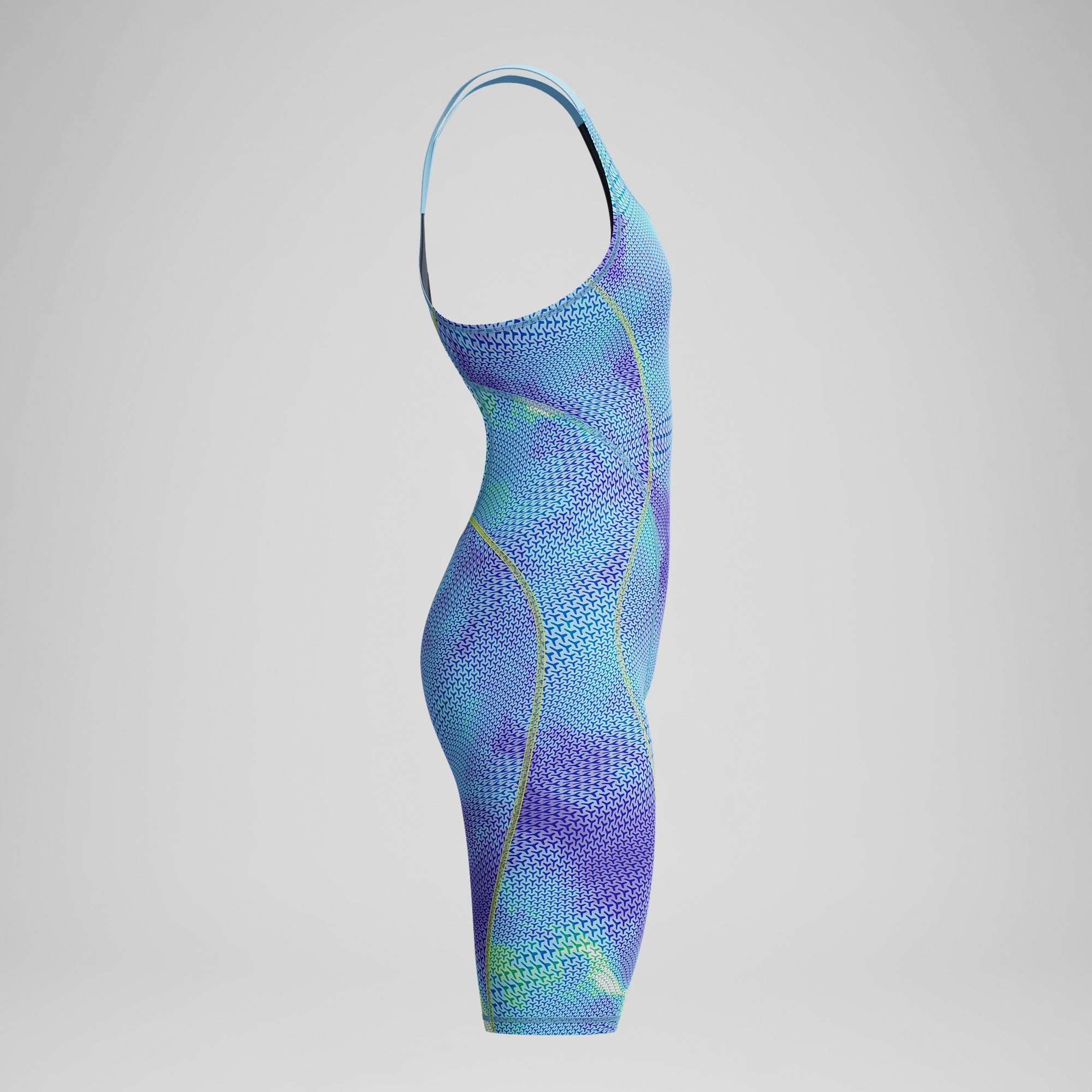 814　GOLDGYM30周年blueeq ATHLETE Female Fastskin HyperSpark Openback Kneeskin Blue/Purple