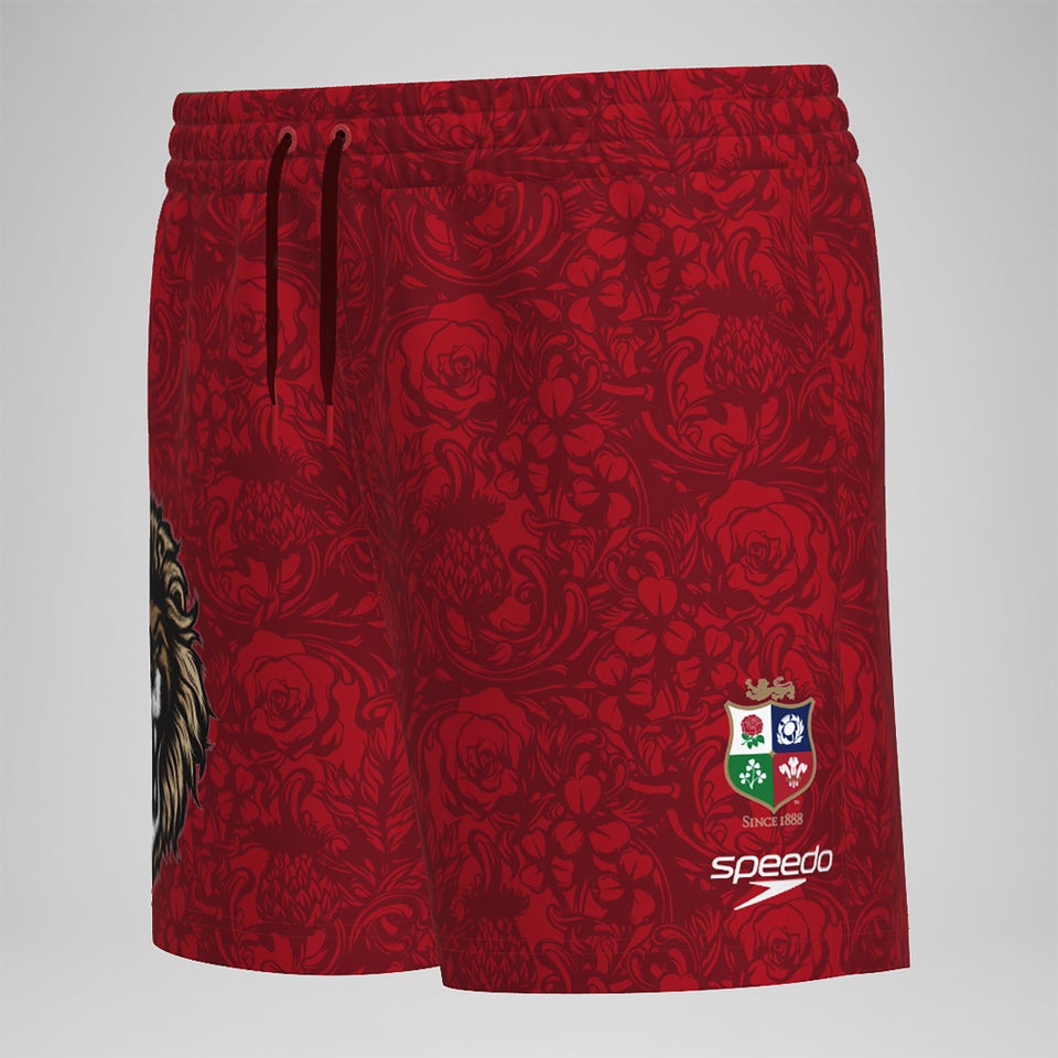 Boys British & Irish Lions 13" Swim Shorts Red