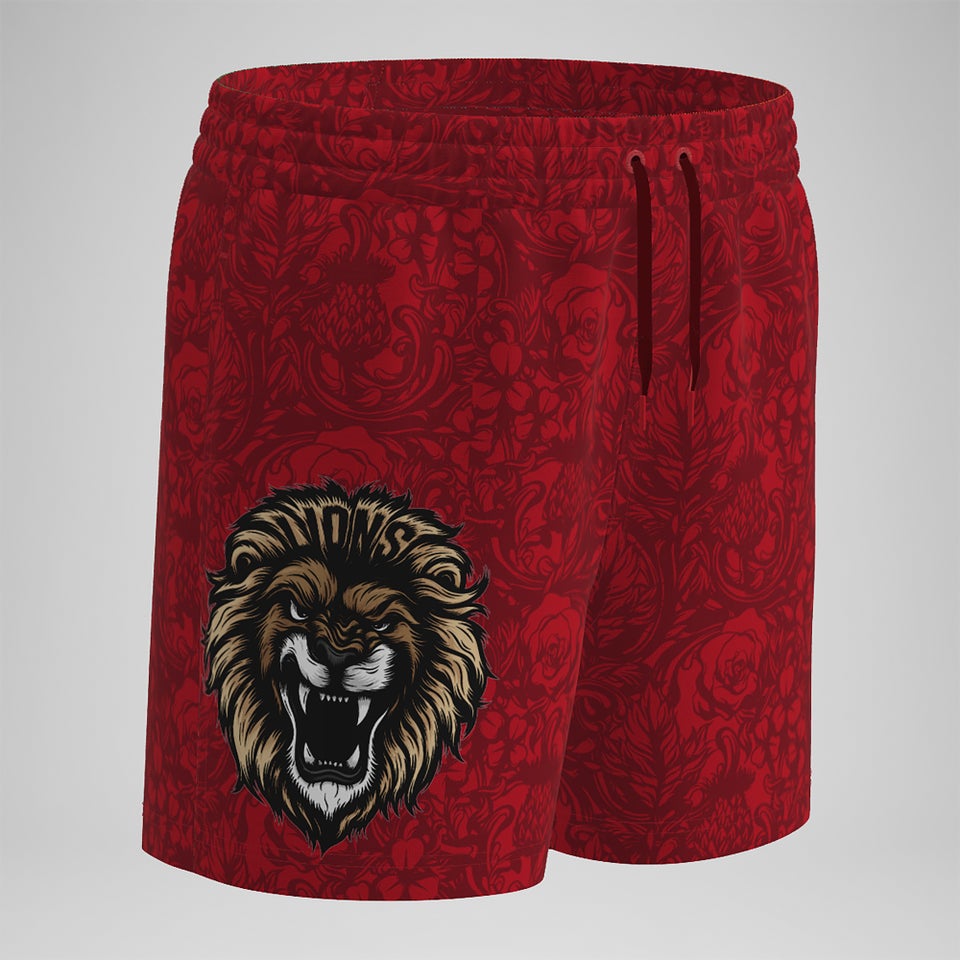 Boys British & Irish Lions 13" Swim Shorts Red