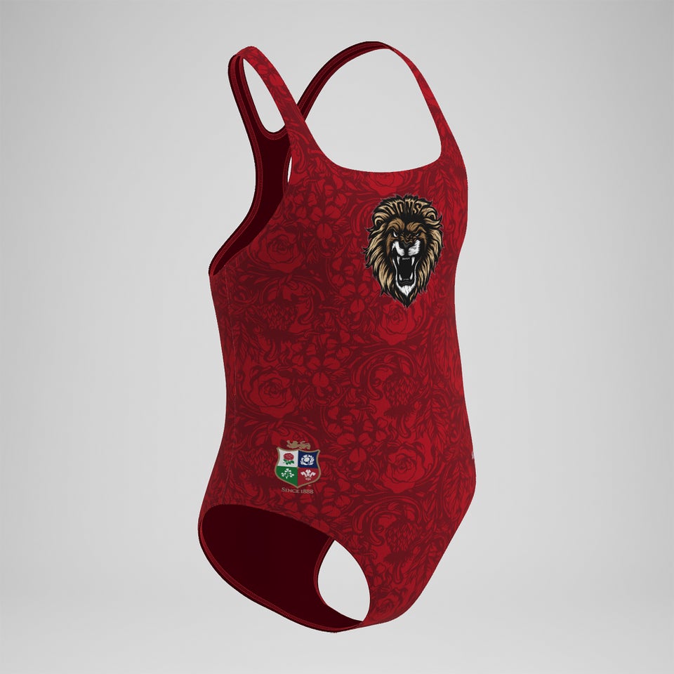 Girls British & Irish Lions Splashback Swimsuit Red