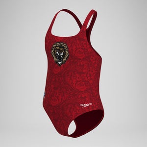 Girls British & Irish Lions Splashback Swimsuit Red - 9-10