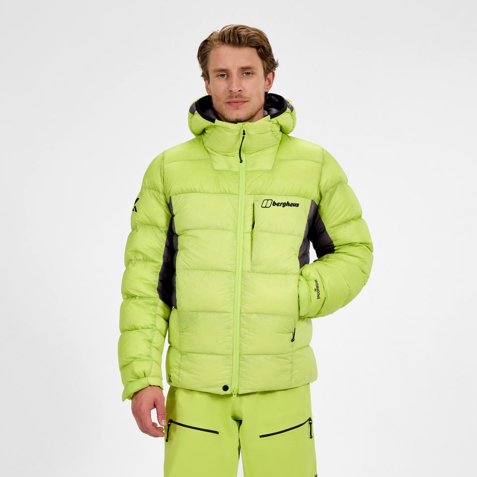 Men's MTN Arete Ultra Down Hoody - Yellow/Purple