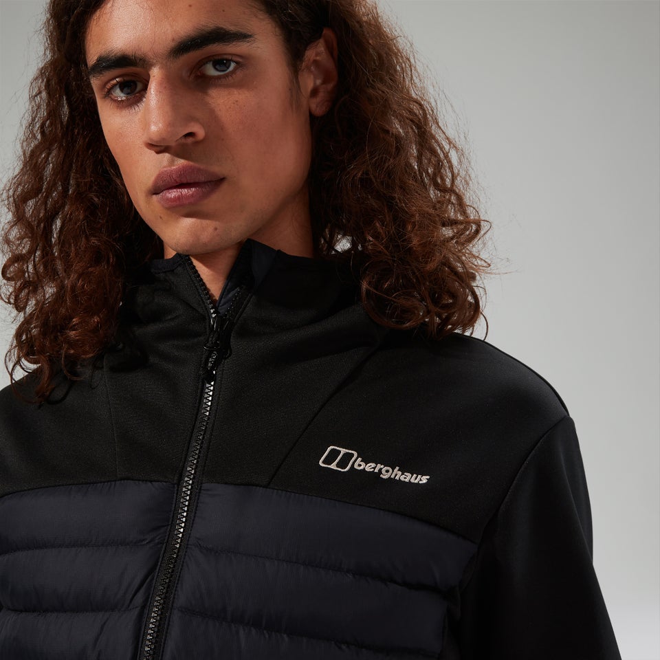 Men's Vaskye Hybrid Hooded Insulated Jacket  - Black