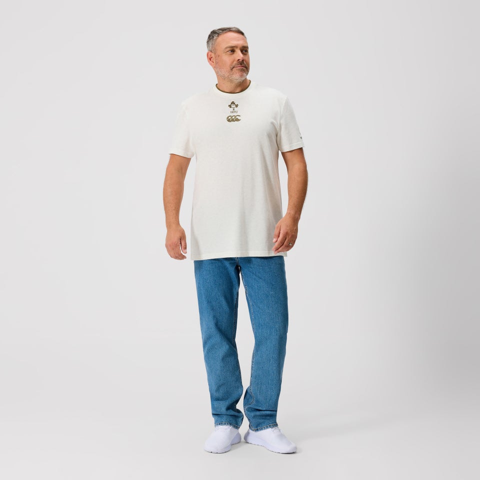 Mens Ireland Team Cotton Tee Cream Marl