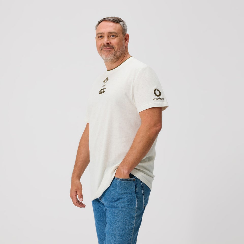 Mens Ireland Team Cotton Tee Cream Marl