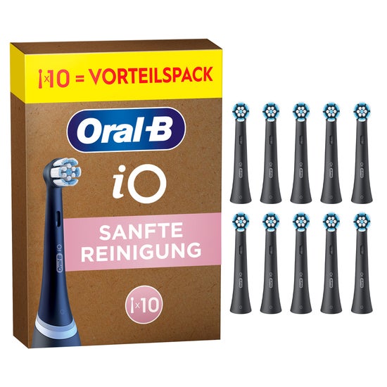 Oral-B Aufsteckbürsten iO Sanfte Reinigung Schwarz 10er FFU