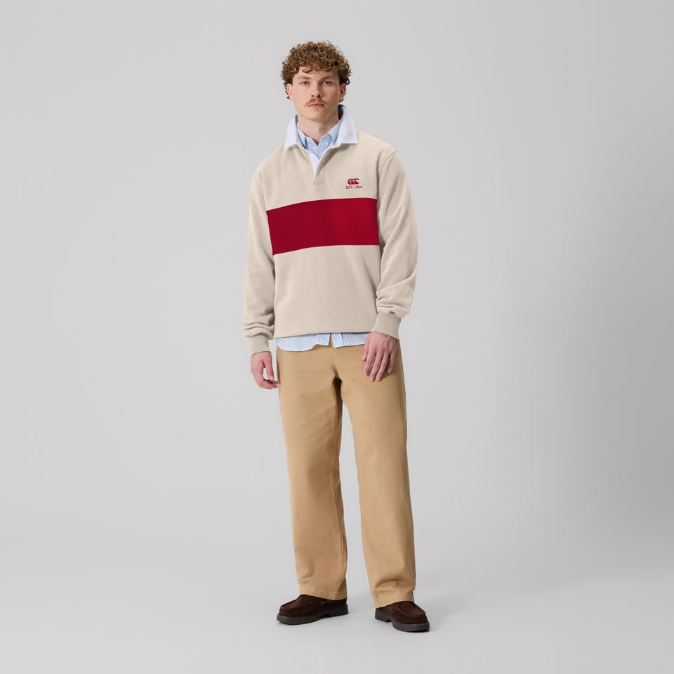 Mens Rugby Sweatshirt Beige
