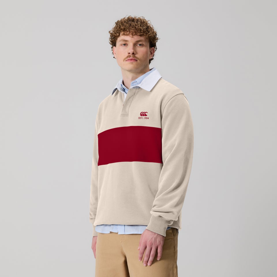 Mens Rugby Sweatshirt Beige