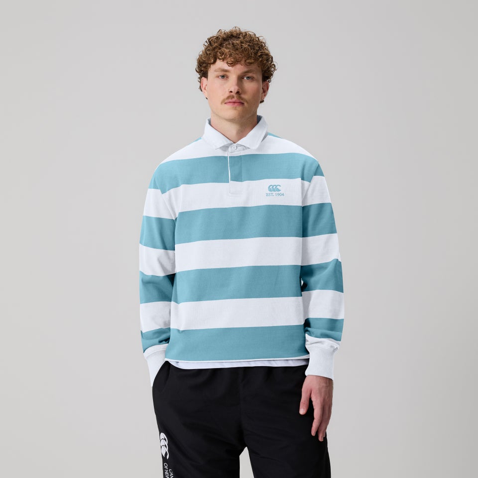 Mens Hoop Rugby Jersey Blue