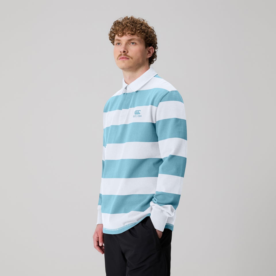 Mens Hoop Rugby Jersey Blue