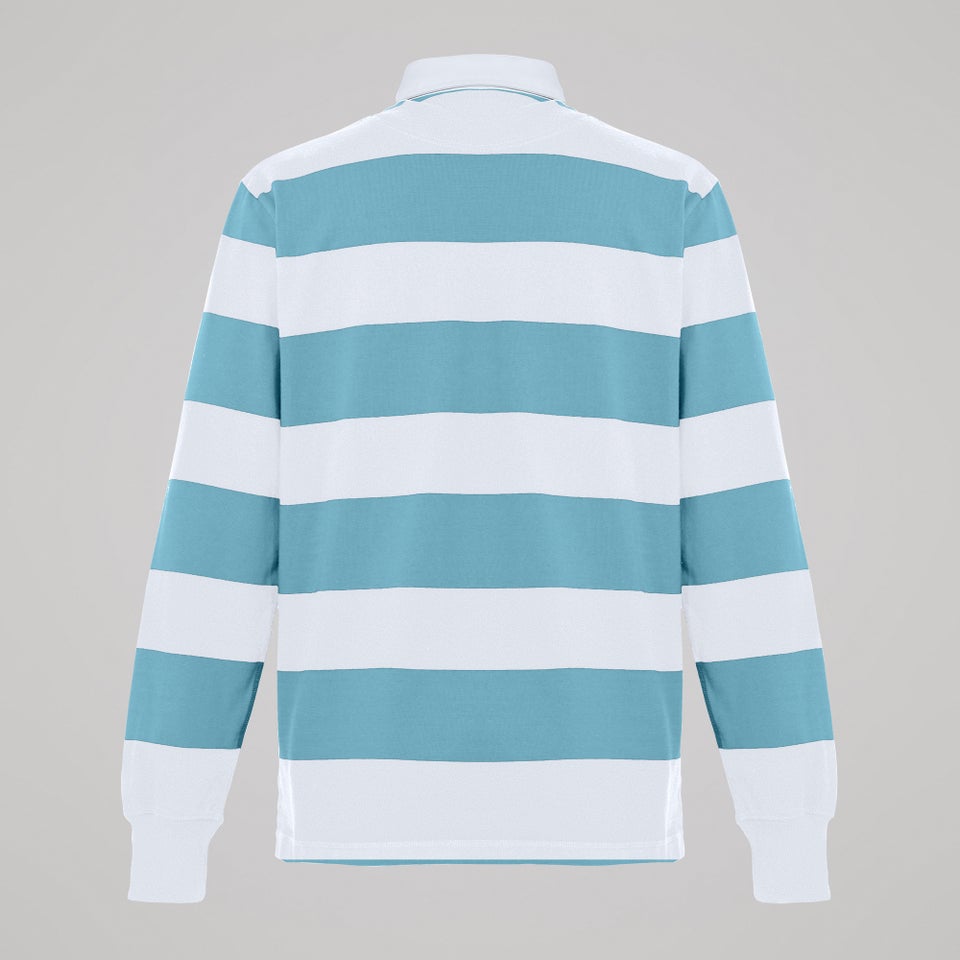 Mens Hoop Rugby Jersey Blue