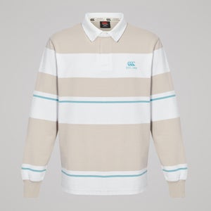 Mens Multi Stripe Rugby Jersey Beige