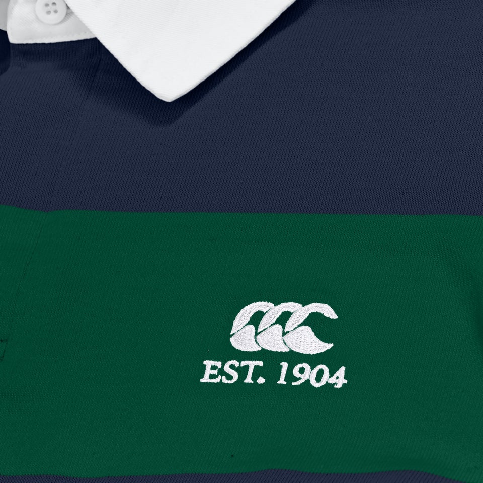 Mens Multi Stripe Rugby Jersey Navy