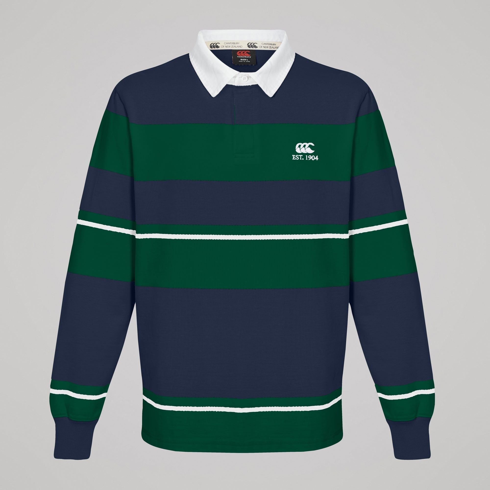 Mens Multi Stripe Rugby Jersey Navy | Canterbury