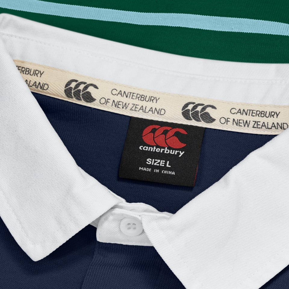 Mens Multi Stripe Rugby Jersey Navy