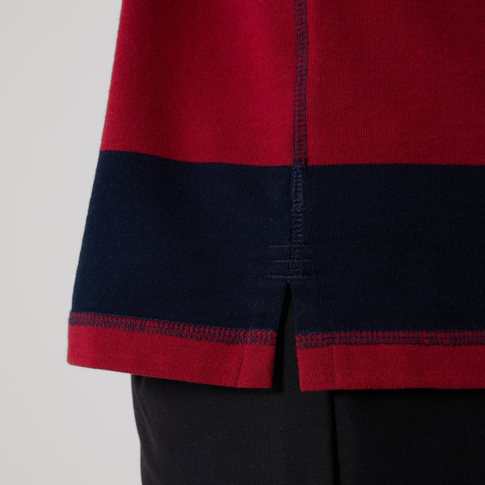 Mens Hoop Rugby Jersey Red/Blue