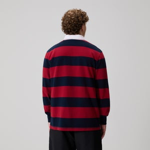 Mens Hoop Rugby Jersey Red/Blue