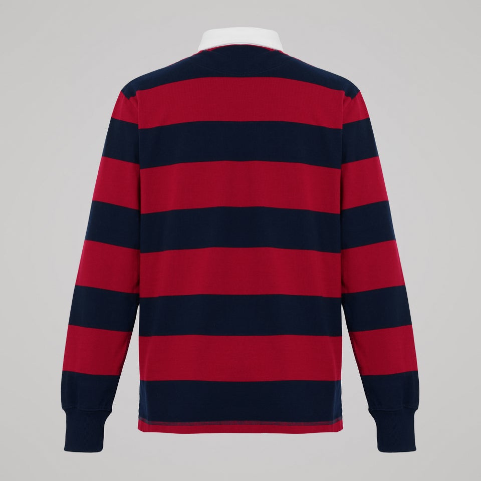 Mens Hoop Rugby Jersey Red/Blue