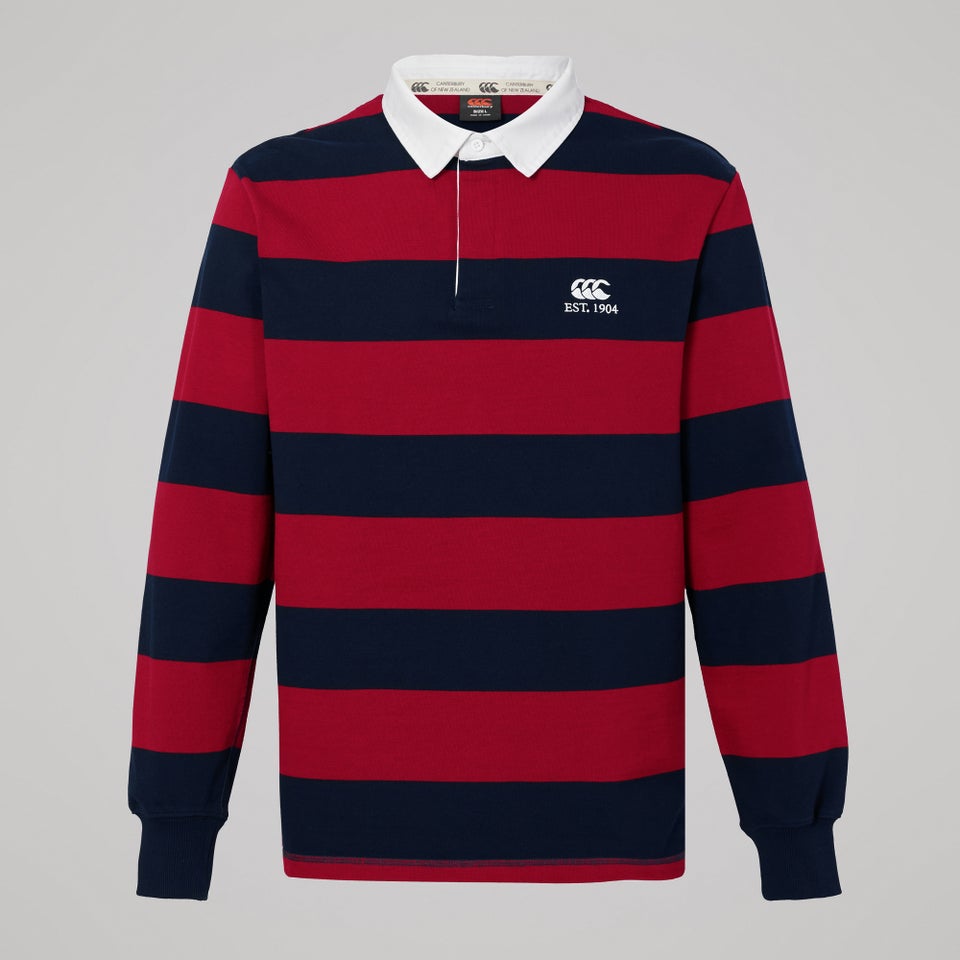 Mens Hoop Rugby Jersey Red/Blue