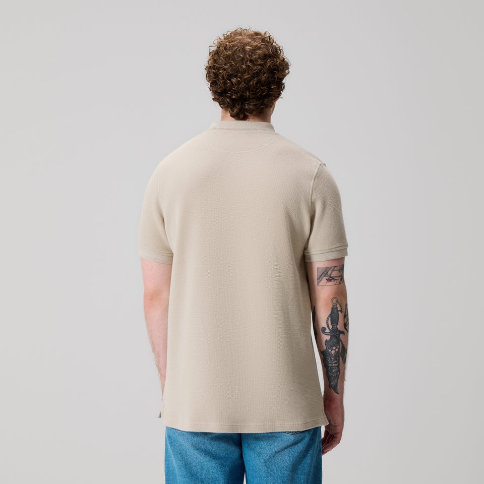 Mens Classic Polo Beige
